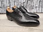 Giorgio Zwart Groene croco herenschoenen - Maat 41, Neuf, Giorgio Azzurro, Autres couleurs, Chaussures à lacets