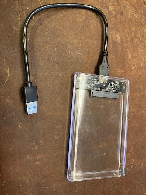 Harde Schijf Behuizing 2.5 inch transparant SATA SSD USB 3, Computers en Software, Harde schijven, Nieuw, Laptop, SSD, SATA, Ophalen