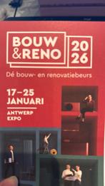 2 kaartjes voor Bouw&Reno 2026 Antwerp Expo, Januari