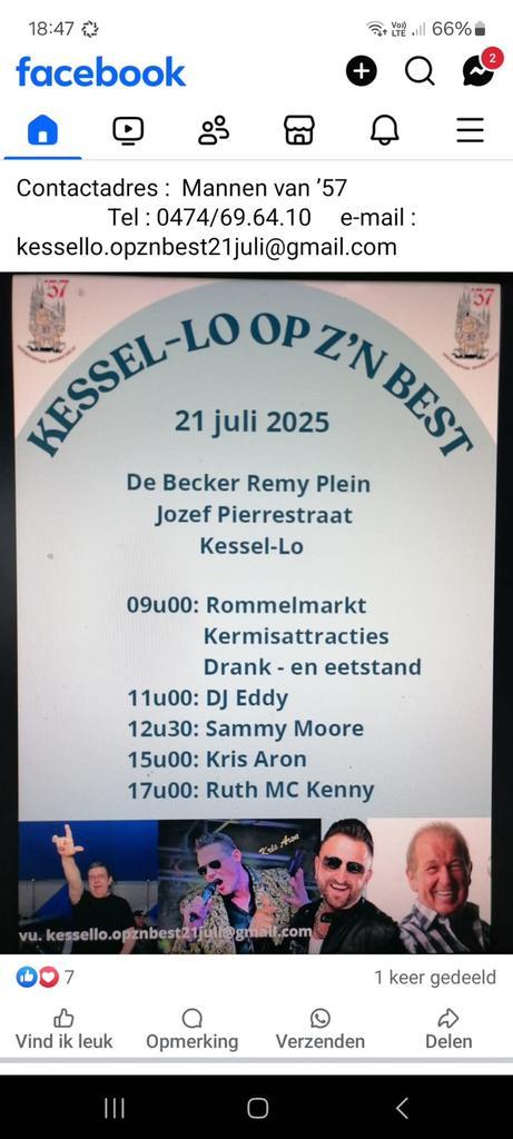 Kessel-Lo op z’n best, Contacten en Berichten, Evenementen