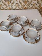 6 antieke koffietassen met stempel, Antiek en Kunst, Antiek | Servies compleet, Ophalen