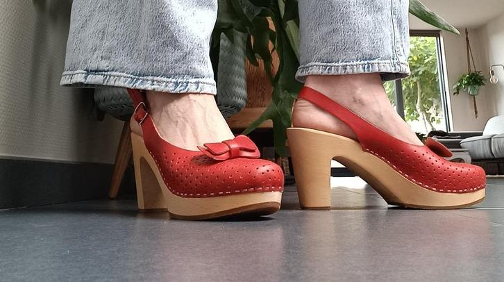 Rode retroschoen met hak Swedish hasbeens m40, Kleding | Dames, Schoenen, Nieuw, Schoenen met hoge hakken, Rood, Ophalen of Verzenden