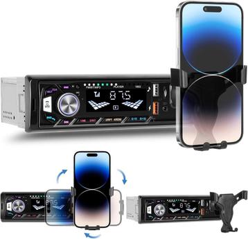 Bluetooth 5.0 autoradio met telefoonhouder beschikbaar voor biedingen