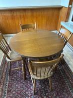 Tafel met stoelen, Huis en Inrichting, Tafels | Eettafels, Ophalen, Gebruikt, Klassiek, Vier personen