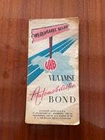 Vintage wegenkaart VAB Belgie 1954” Oldtimer, Verzenden, Zo goed als nieuw