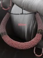 ketting roze goud 50cm tweedehands, Handtassen en Accessoires, Kettingen, Verzenden, Zo goed als nieuw, Roze, Overige materialen