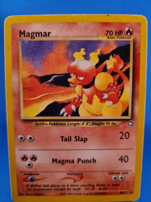 Magmar 40/111 - Neo Genesis, Hobby & Loisirs créatifs, Jeux de cartes à collectionner | Pokémon, Comme neuf, Envoi