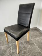 6 eetkamerstoelen, Huis en Inrichting, Stoelen, Ophalen, Gebruikt, Zwart, Hout