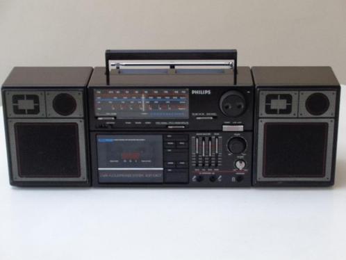 Stereo Radio - Cassette Boombox PHILIPS Type D 8454/30R, Audio, Tv en Foto, Radio's, Gebruikt, Radio, Ophalen of Verzenden