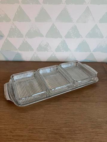 Inox schotel met glazen schaaltjes, Enlèvement ou Envoi, Comme neuf