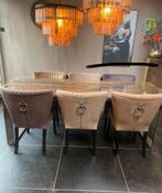 6 stoelen velvet, Huis en Inrichting, Ophalen, Zo goed als nieuw