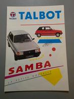 Brochure Talbot Samba, Envoi