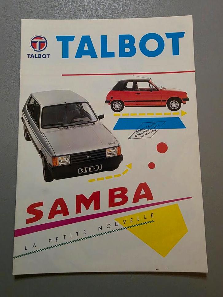 Brochure Talbot Samba, Livres, Autos | Brochures & Magazines, Envoi