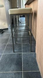 4 barstoelen met lederen bekleding, Ophalen, Zo goed als nieuw