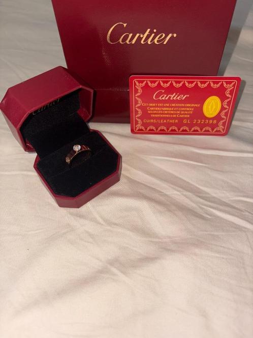 Solitaire Cartier, Handtassen en Accessoires, Ringen, Nieuw, Dame, 17 tot 18, Roze, IJzer of Staal, Met edelsteen, Ophalen