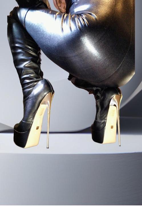 super hoge hakken, Kleding | Dames, Schoenen, Zo goed als nieuw, Hoge laarzen, Zwart, Ophalen