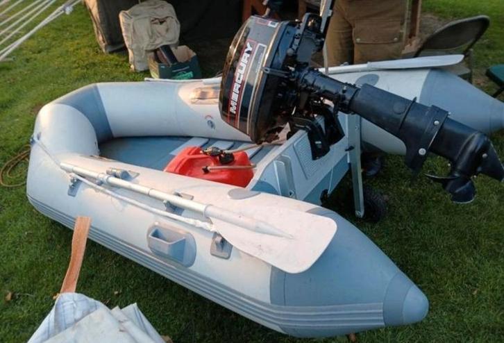 Rubberspeedboot met 5pk motor, Watersport en Boten, Rubberboten, Zo goed als nieuw, Ophalen