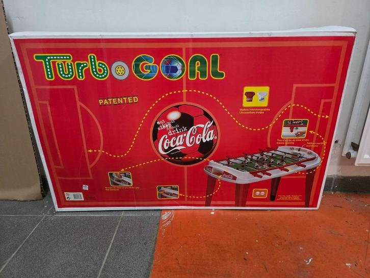 Turbo Goal Coca-Cola tafelvoetbaltafel, Kinderen en Baby's, Speelgoed | Voetbaltafels, Nieuw, Ophalen