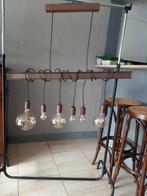 Hanglamp breed 100 cm  bruine kleur met speciale lampen, Comme neuf, Enlèvement