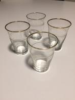 Vintage borrelglaasjes 4 stuks, Enlèvement ou Envoi, Comme neuf, Verres et Verres à shot