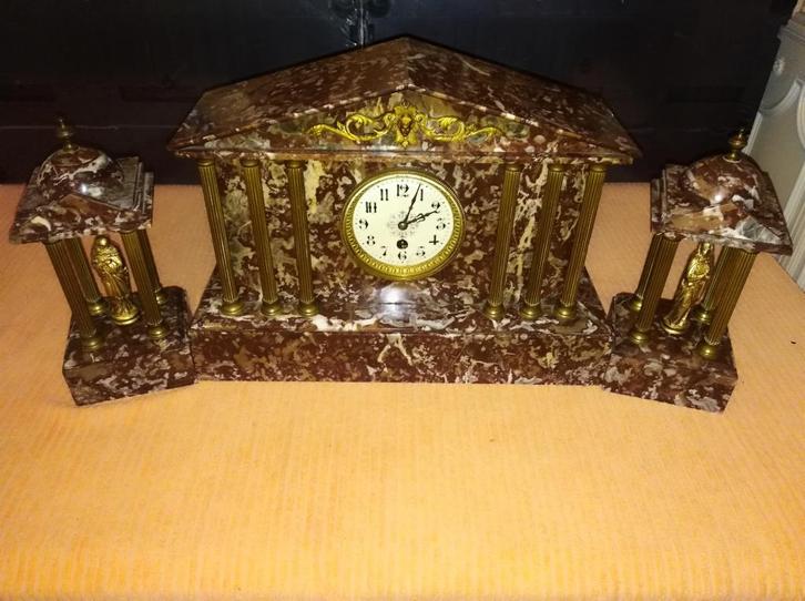 antieke marmeren klok, Antiek en Kunst, Antiek | Klokken, Ophalen