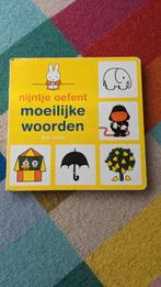 Peuterboekje; Nijntje oefent moeilijke woorden., Boeken, Ophalen of Verzenden