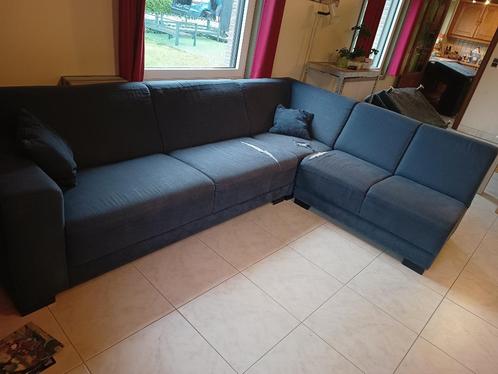 Zetel (bekleding beschadigd), Huis en Inrichting, Zetels | Zetels, Gebruikt, Hoekbank, Vierpersoons of meer, Stof, Ophalen