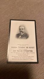 burgemeester de Vuyst x Van der Straeten 1836 Borsbeke 1911, Verzenden, Bidprentje