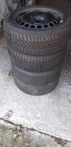 4 Winterbanden 205 55 R16 91H op stalen velgen 5x112, Auto-onderdelen, Ophalen, Gebruikt, 16 inch, Banden en Velgen