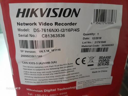 Hikvision NVR 16-kanaals POE IP recorder, Audio, Tv en Foto, Videobewaking, Ophalen of Verzenden