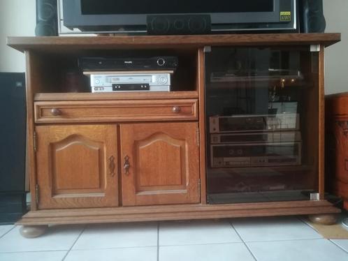 Meuble solide en chêne TV et HIFI, Maison & Meubles, Armoires | Mobilier de télévision, Utilisé, Moins de 100 cm, 100 à 150 cm