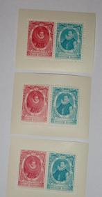 België postzegelblok nr 17 (3x)(1942), Orginele gom, Ophalen of Verzenden, Zonder stempel, Postfris