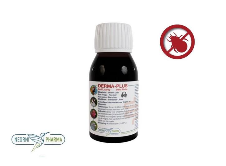 Derma-Plus Spray 50ml - Anti Bloedluis - Neornipharma, Dieren en Toebehoren, Vogels | Toebehoren, Ophalen