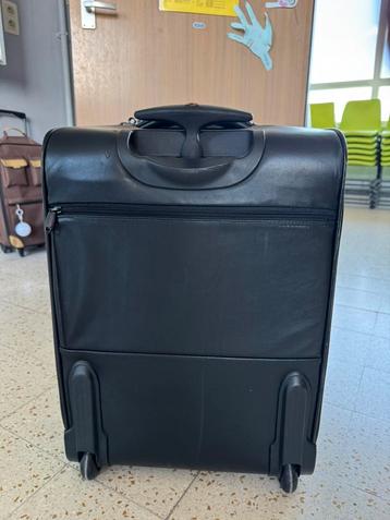 Lederen trolley Samsonite, Ophalen, Zo goed als nieuw, Wieltjes