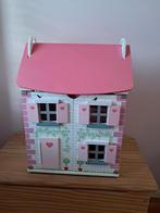 Houten Poppenhuis Janod + popjes Haba: zo goed als nieuw, Ophalen, Zo goed als nieuw, Poppenhuis