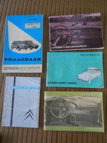 instructieboekjes citroën ID19 - GS -dyane6 - D- vraagbaak, Autos : Divers, Modes d'emploi & Notices d'utilisation, Enlèvement ou Envoi