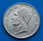 5 Francs. 1850  Leopold l.                      Bloothoofds, Postzegels en Munten, Zilver, Ophalen of Verzenden, Losse munt, Zilver