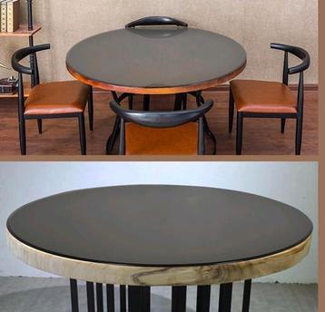 Plateau de table rond en verre 80 cm, Rond, Comme neuf, Verre, Dessus de la table