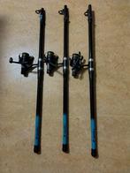 3 HENGELS + MOLENS CAPERLAN, Watersport en Boten, Hengelsport | Algemeen, Ophalen of Verzenden, Zo goed als nieuw, Complete hengel