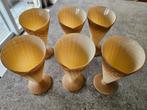 6 vintage glazen ijscoupes made in Italy., Comme neuf, Enlèvement, Verre