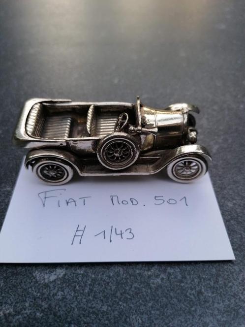 Fiat Mod. 501 zilveren miniatuur, Autos : Divers, Autos divers Autre, Enlèvement