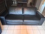 Salon 2+2,5 zit zwart leder, Huis en Inrichting, Zetels | Zetels, Ophalen, Gebruikt, Rechte bank, Leer