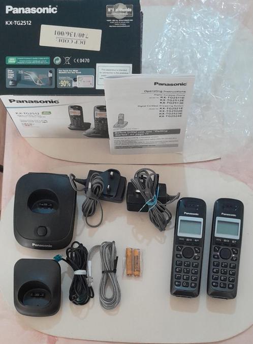 Téléphone Sans Fil Numérique Panasonic, Telecommunicatie, Vaste telefoons | Handsets en Draadloos, Zo goed als nieuw, 2 handsets