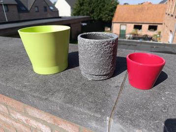 3 Bloempotten beschikbaar voor biedingen