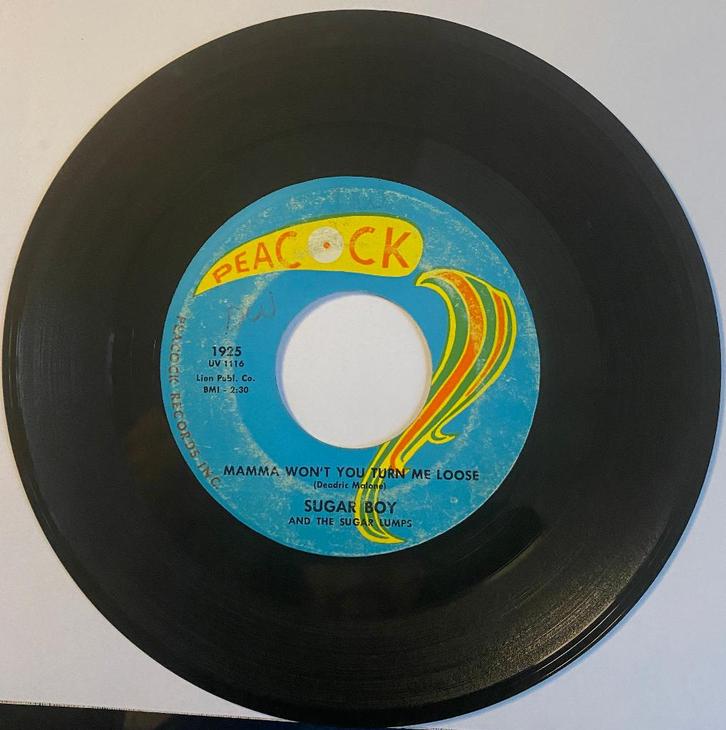 Sugar Boy Mama Won't You Turn Me Loose Label Peacock records, CD & DVD, Vinyles Singles, Utilisé, Single, R&B et Soul, 7 pouces
