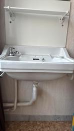 Vintage lavabo met steunen. En handdoekrek, Ophalen, Gebruikt