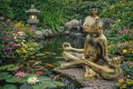 Beeld kikker, tuin, zen, zwembad, vijver yoga 60cm, Ophalen, Nieuw, Kunststof, Dierenbeeld