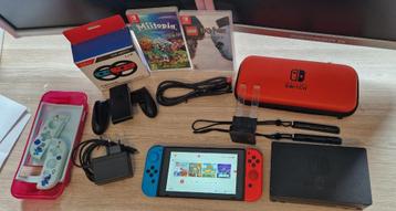 Nintendo Switch avec accessoires et jeux beschikbaar voor biedingen
