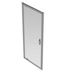 draai douchedeur 90 x 190, Ophalen, Chroom