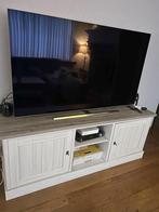 Landelijke TV meubel wit/taupe -  **NIEUW**, Huis en Inrichting, Ophalen, 150 tot 200 cm, Minder dan 100 cm, 25 tot 50 cm